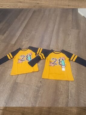 NWT Twin Set | Matching Floral Raglan Tees 12M